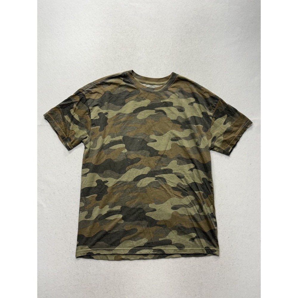 Carbon Shirt Mens Small Multicolor Camo Relaxed Tee Tagless Basic Casual Jersey